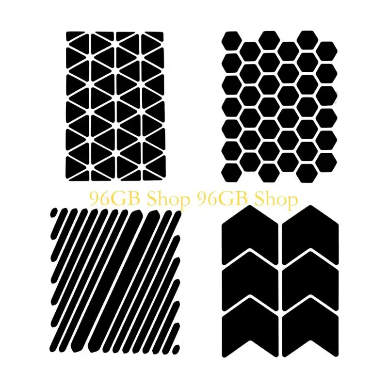 96GB Black Reflective Tape Reflector For Cycling Helmets Improves Safety In Low Light Conditions Adhesive Reflective Sticker