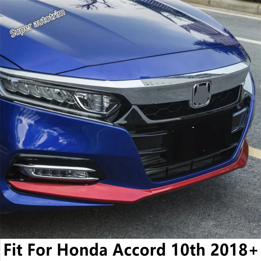 

Front Bumper Below Panel Plate Protection Decoration Cover Trim For Honda Accord 10th 2018 - 2021 ABS Red Accessories Exterior