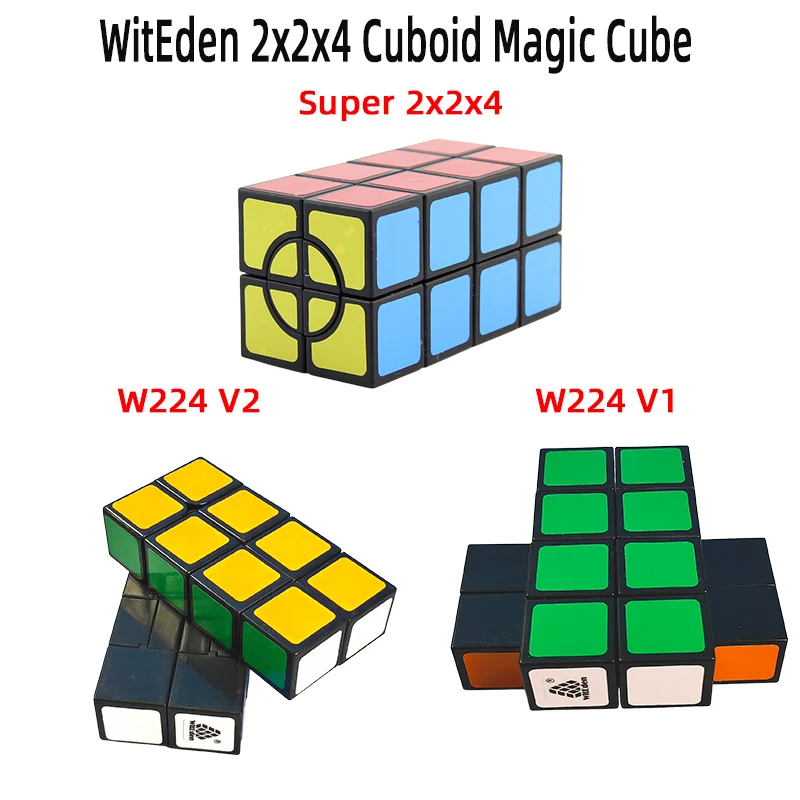 

WitEden Super 2x2x4 Magic Cube 224 Professional Neo Speed Twisty Puzzle Antistress Brain Teasers Educational Toy