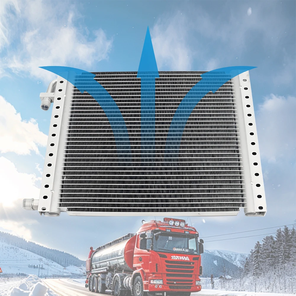 

Heavy-Duty Aluminum AC Condenser 14x23x20 | Universal Fit for Trucks/Excavators | Parallel Flow Cooling System