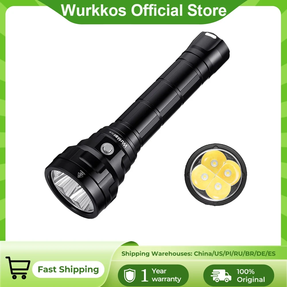 Wurkkos DL40 Diving Flashlight Bright 5000lm Dive Light with 4*TN-3535 90CRI 26650 IPX-8 Waterproof Underwater Torch Light 5000K