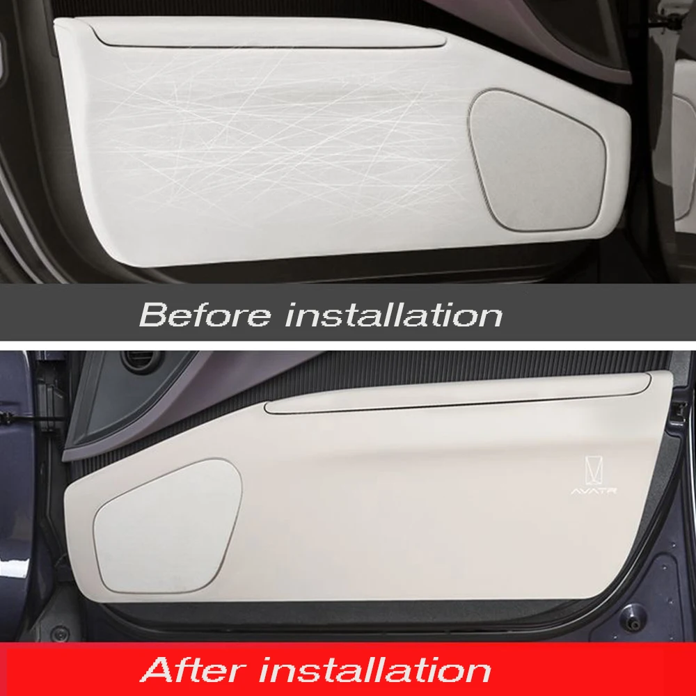 FOR CHANGAN AVATR 12  2023 2024 High quality leather door anti kick pad protective sticker for car interior modification