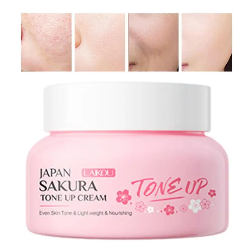 60g Sakura Blossom Moisturizer Moisturizing Tone-up Cream for Women\'s Face Fast Absorption Tone-Up Whitening Cream Skin Care