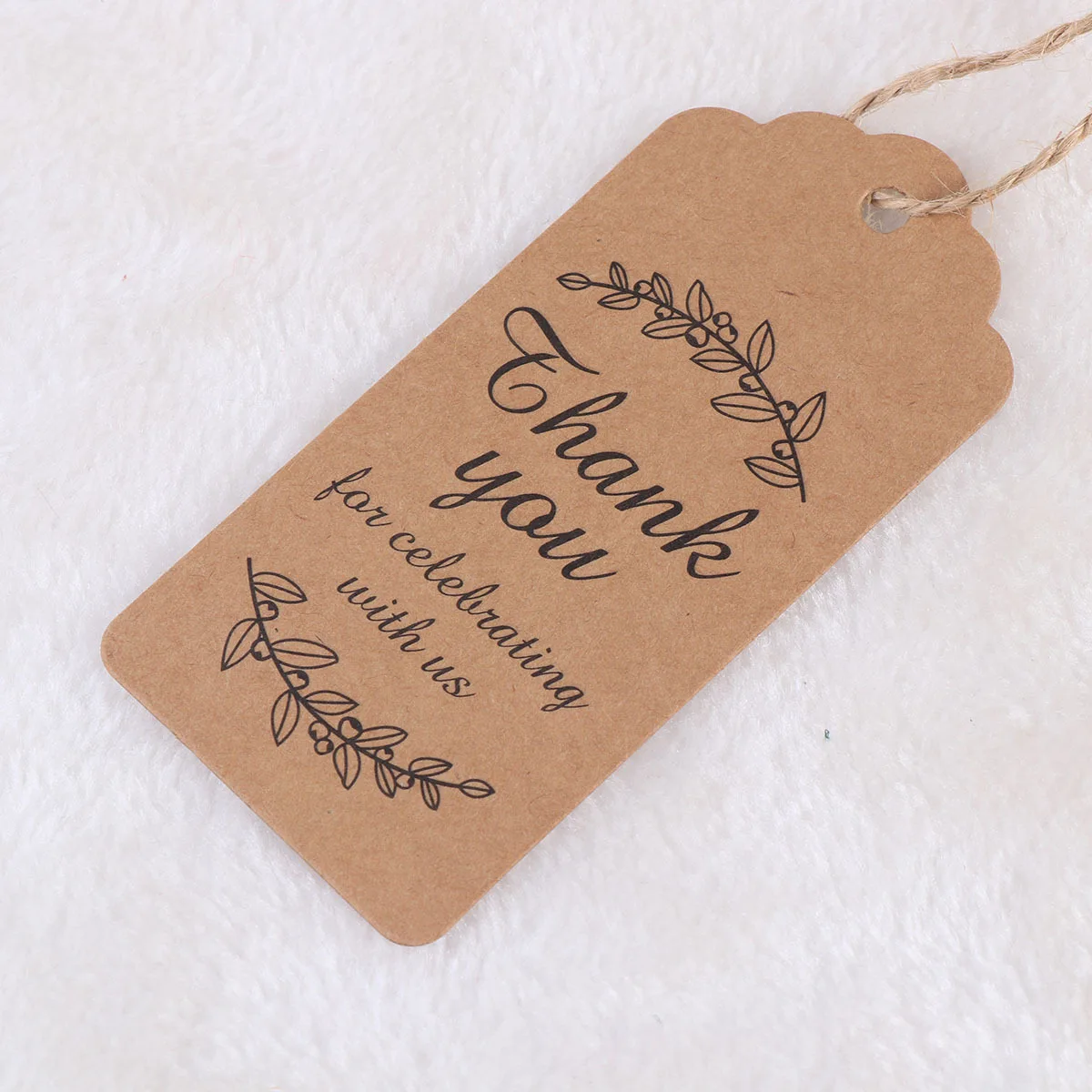 

101 Pcs Kraft Paper Hang Tag Tags Message Cards Tabs Thank You Notes Favors Gift
