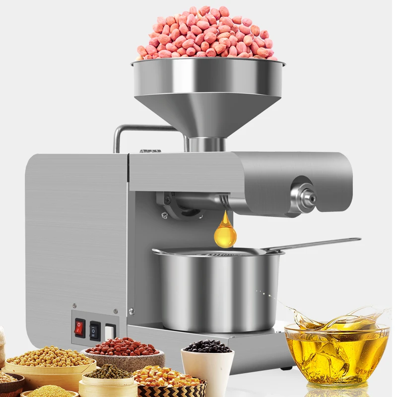 

X8 Oil Press Automatic Cold Oil Extraction Machine heat Olive Oil Extractor Peanut Olive Cold/Hot Squeeze Stainless Steel home