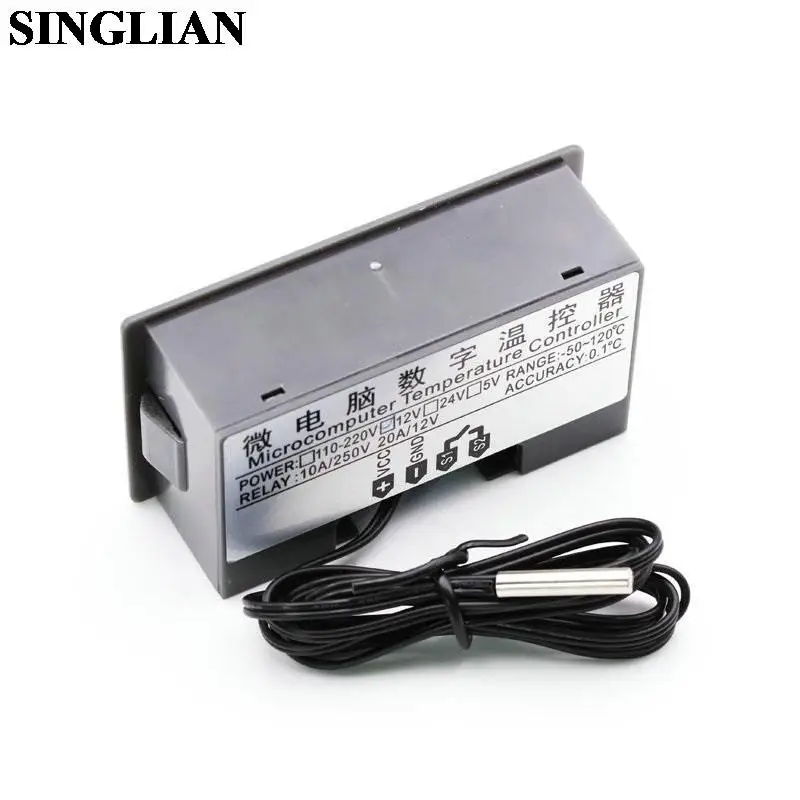 W3230 Mini Digital Temperature Controller 12V 24V 220V Thermostat Regulator Heating Cooling Control Thermoregulator With Sensor