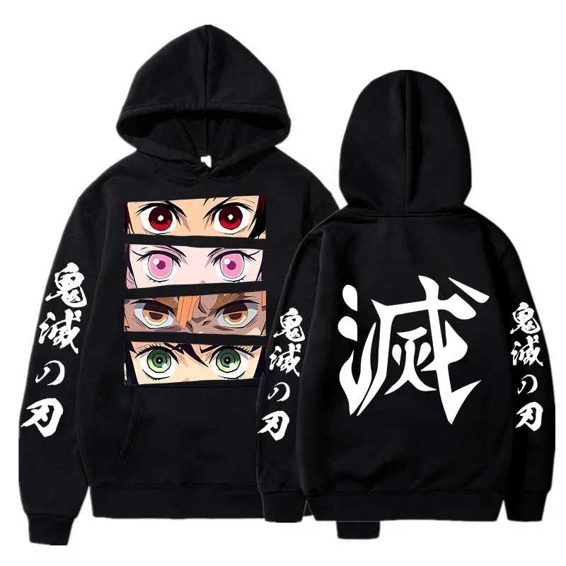 Japanese Anime Demon Slayer Tanjirou Kamado Sweatshirt Nezuko Rengoku Korean Style Hoodies Kimetsu No Yaiba Cartoon Streetwear