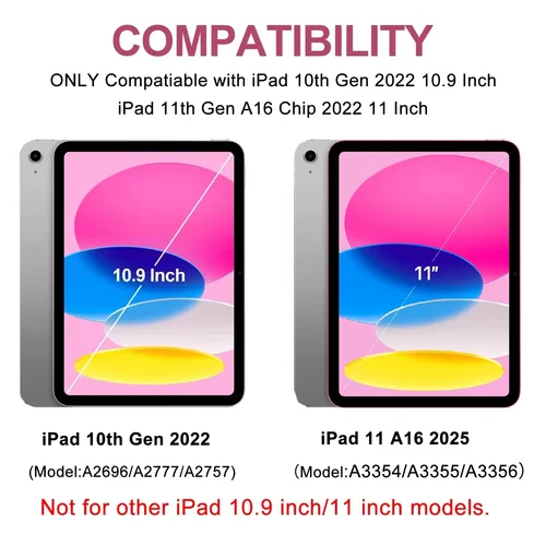 Imagen 2 del producto Funda para tableta con teclado español para IPad 11. a A16 205, 10. a generación, 10,9 pulgadas, Air4/5/6, funda para teclado tipo Folio desmontable, portalápices