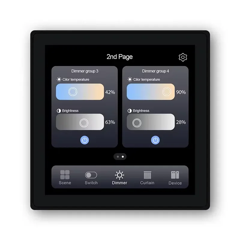 The Golden Safety T3E Professional Smart 4-inch Scene Panel with 3 sets of relays, touchscreen, smart switch, and