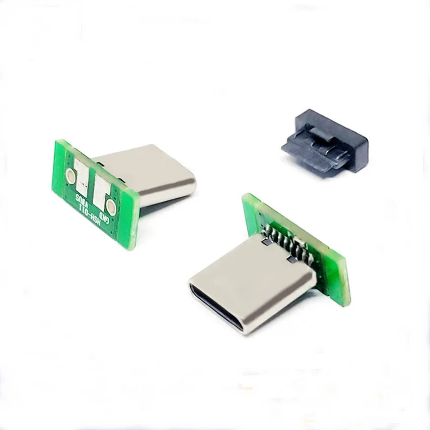 1Pcs USB 3.1 Type C Male Vertical Patch Board 16pin Data Band PCB USB Tape Board Male Head 16P Usb C Connector