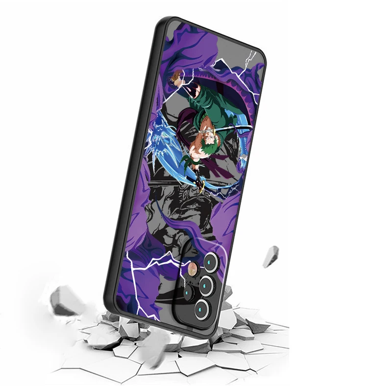 Hot One Piece Luffy Zoro Frosted Translucent For Samsung Note 20 A35 A03 A54 A35 A22 A34 A14 A24 A04 A55 5G TPU Phone Case