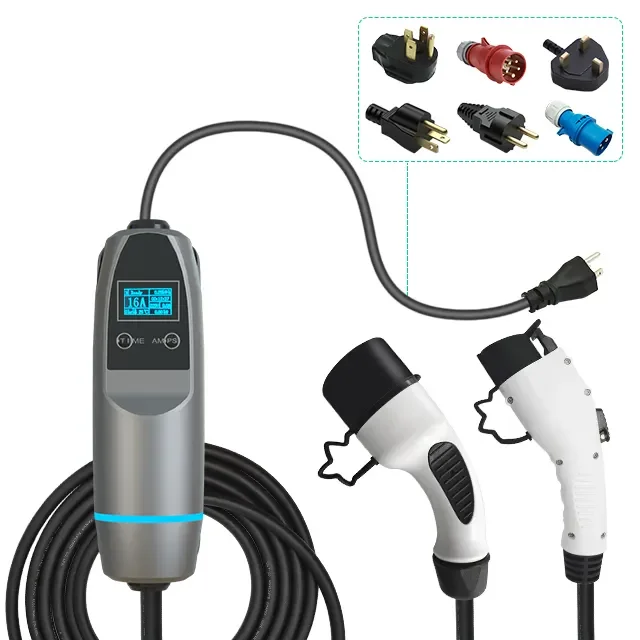 

khons 7kw 32 amp ev charger 22 kw type2 type1 gbt tesla evse portable electric car charging station for alpha volkswagen id4