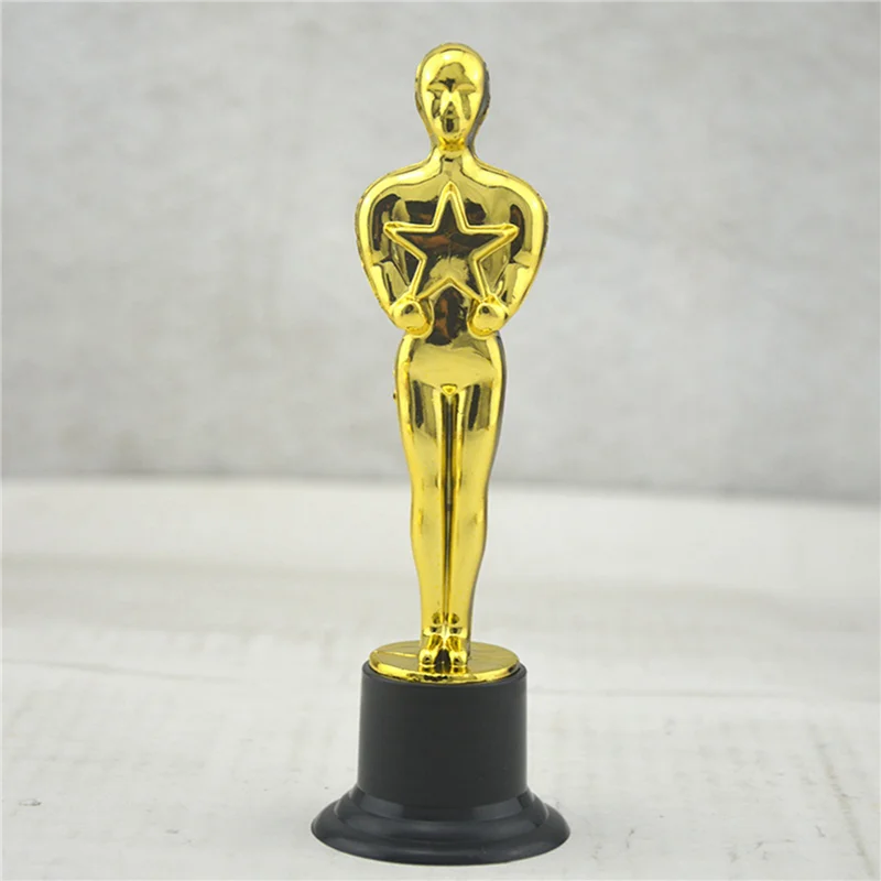 ABWE-48 Pack Plastic Gold Star Award Trophies Statuette For Party Favors,School Award,Game Prize,Party Prize