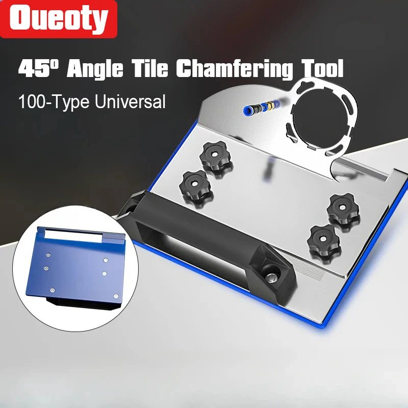 100 Type Universal 45° Tile Chamfering Tool Bevel Plate Bevel Chamfer Bracket Angle Grinder Stand for Tile 45° Chamfer Cutting ﻿