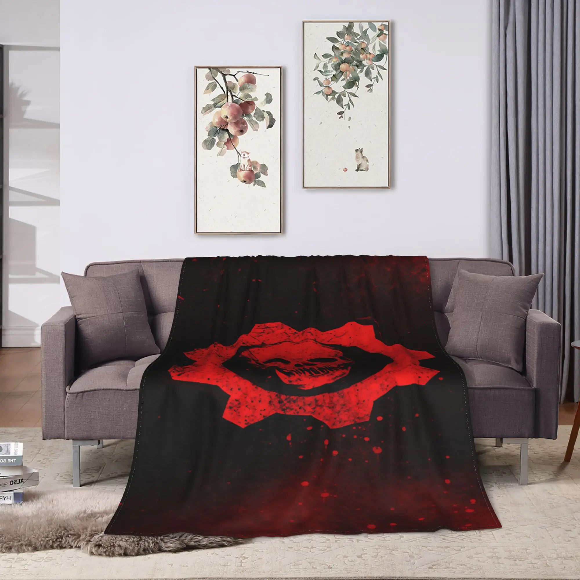 Soft Cozy Blankets Travel Office G-Gears Of War Throw Blanket Novelty  Bedspread For Living Room