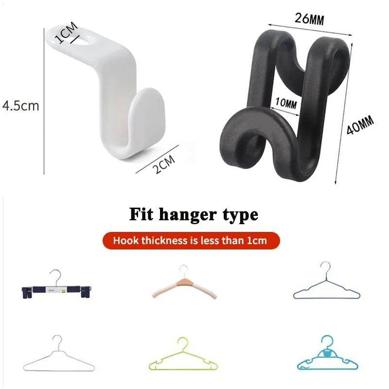 Wardrobe Hanger Hooks Organizer Connect Multifunction Cascading Plastic Bedroom Wardrobe Storage Space Saving Coat Hook