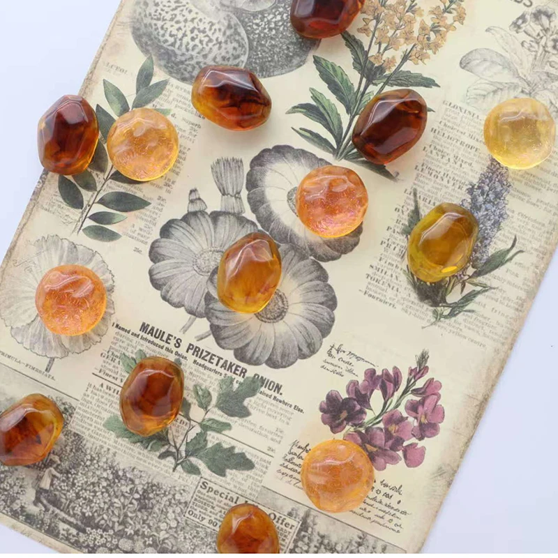 Random Amber Colored Refrigerator Magnets Strong Magnetic Hook Push Pin DIY Decoration Office tools Message Board Publicity wall