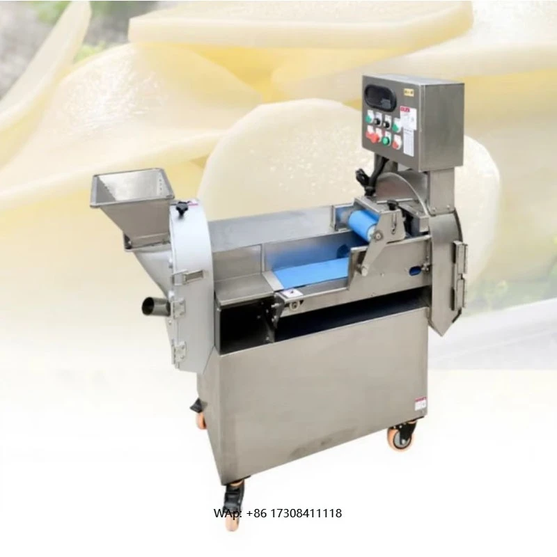 Commercial Automatic 220V Motor Multifunctional Fruit and Vegetable Slicing Shredder Green Leaf Sweet Potato