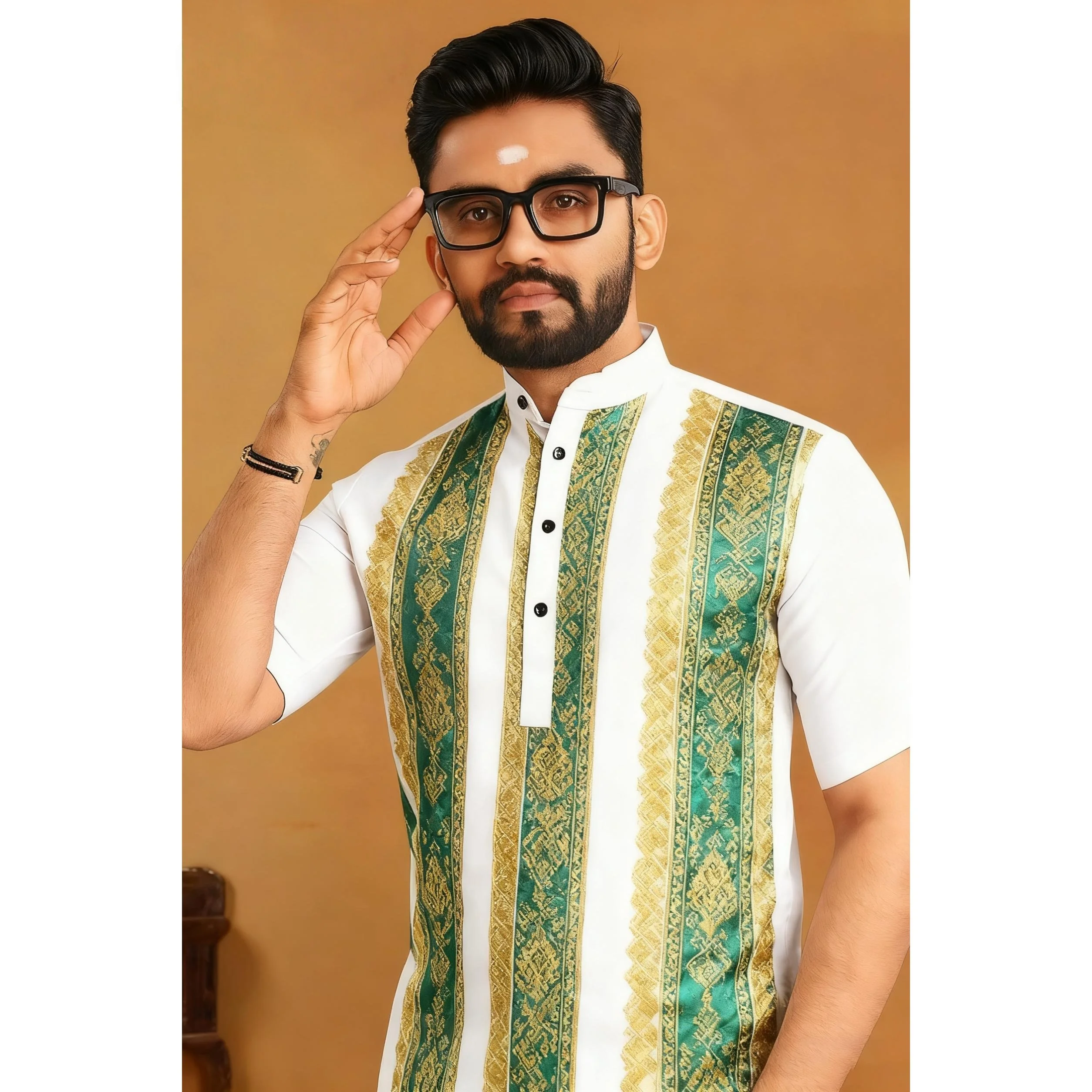 Мужской Абая Тобе, арабский мусульманский кафтан с короткими рукавами на пуговицах, простое платье с полосками, рубашки, исламская одежда, исламская одежда, Camisa Arabe Hombre