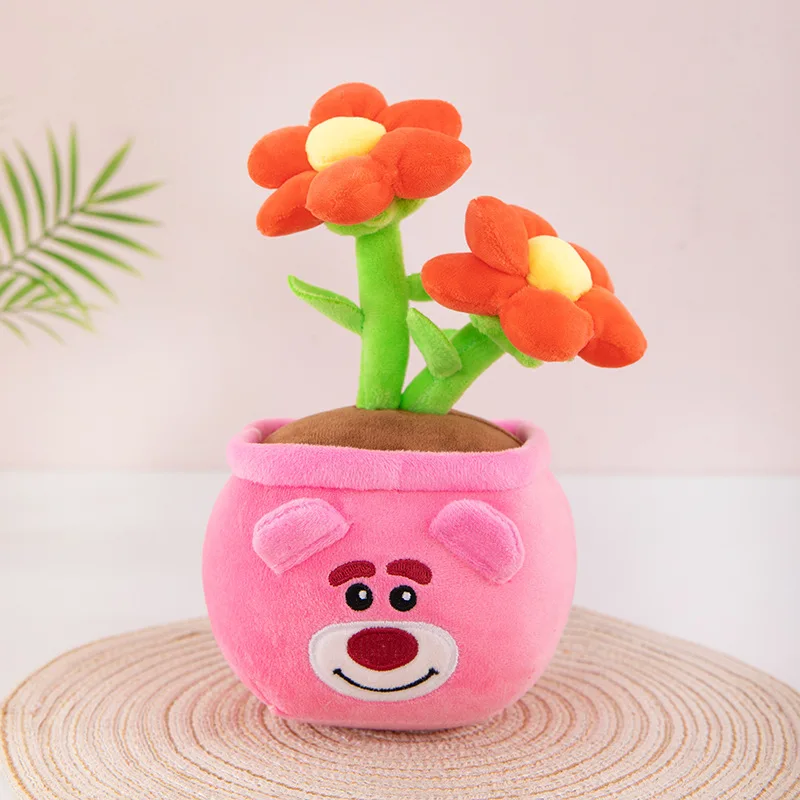 25 cm Hello Kitty Kuromi Stitch Lots-o'-Huggin' Beer Pluche Pop Desktop Ornamenten Bloempot Versieren Accessoires Gift