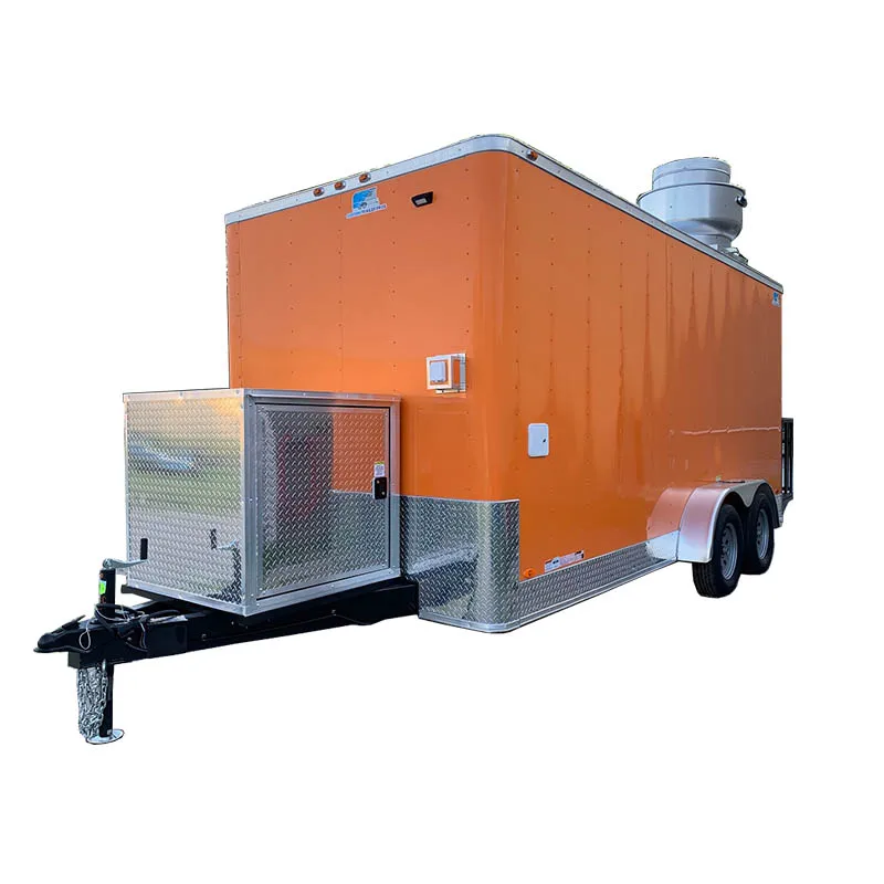 

Customized Car Traction Street Trailer Outdoor Fast Food Trailer Cafe Hot Dog Full Kitchen Food Truck