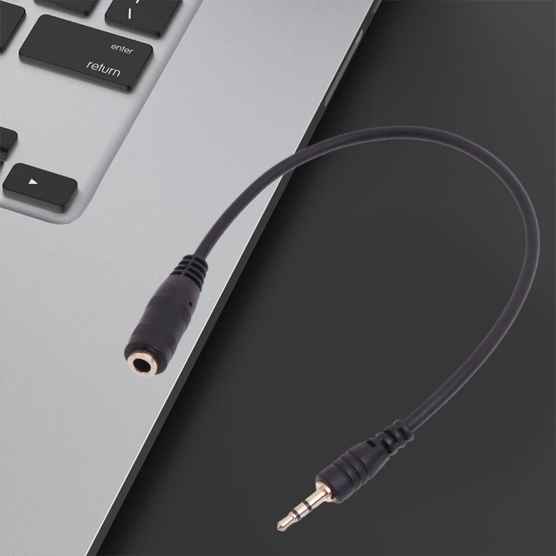 2.5mm Nam đến 3.5mm Nữ Cáp Âm Thanh Stereo Mạ Vàng Aux Nối Dài cho Nghe Điện Thoại Laptop 20cm/7.9''