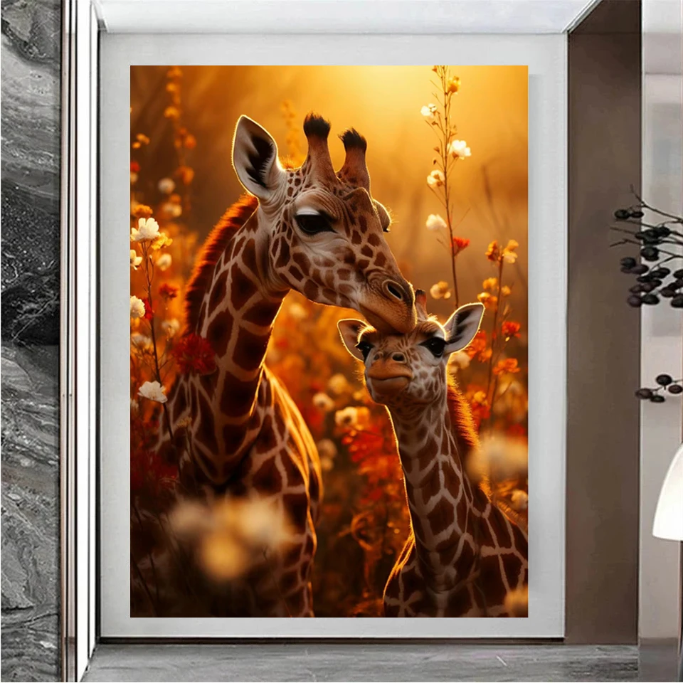 

5D DIY Diamond Painting Animal Full Square/Round Diamond Embroidery Giraffe Home Decoration Gift Cross Stitch Kits Wall Art