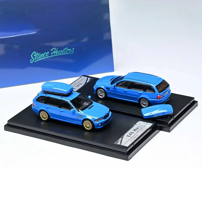 Stance Hunters 1:64 M3 E46 Earthenware Jar Travel Edition Simulação Liga Modelo de carro fundido em miniatura Brinquedo de coleção personalizada