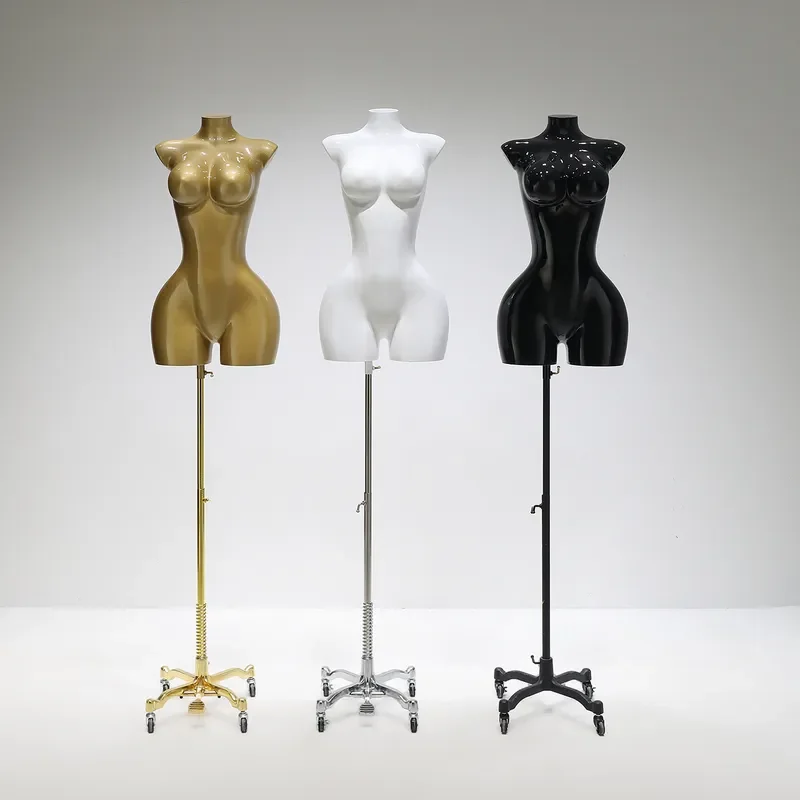 for Clothing Store European Style Beautiful Woman Model Large Size Half Body Window Dummy Table Female Mannequin Display