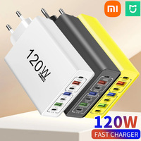 Xiaomi MIJIA USB C Charger 120W Quick Charge 3.0 Multi Ports Fast Charging Type C Phone Adapter For iPhone Samsung EU/US Plug