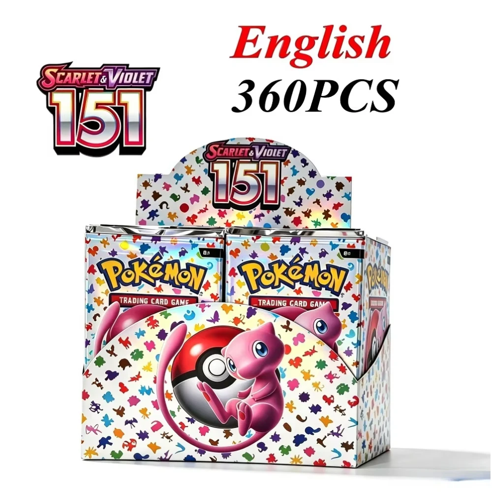 New 10/90/360Pcs Pokémon Cards Prismatic 151 Chaos Rising English Booster Battle Rare Holo Trading Collection Gift for Kids