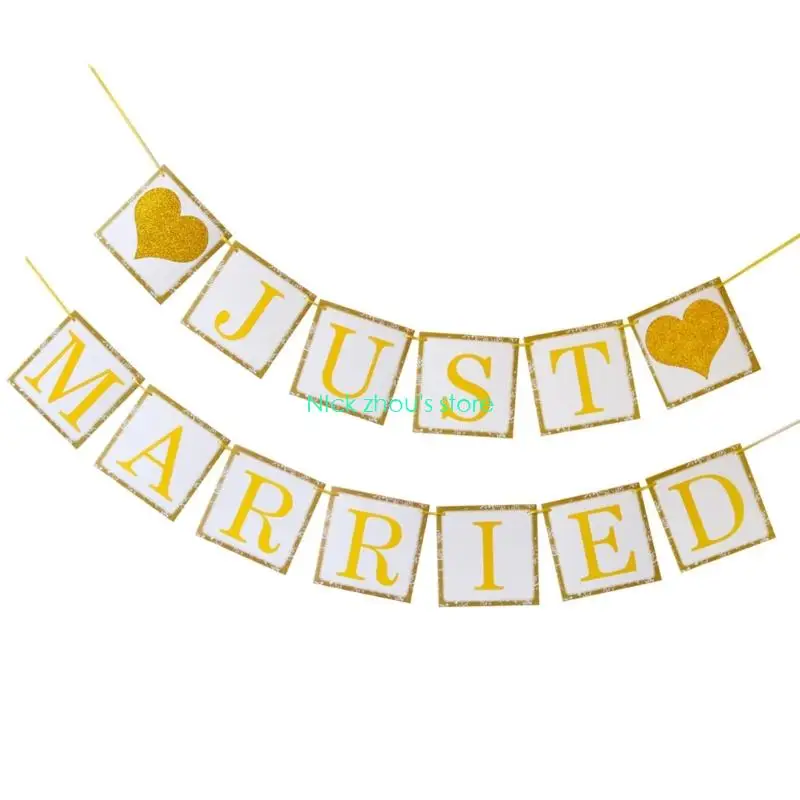 لافتات ورقية مزينة ببريق E15E لحفلات الزفاف وحفلات الاستقبال