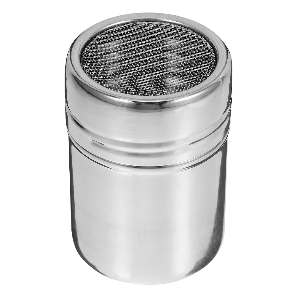 Duster Coffee Sieve Flour Shaker Container with Lid Frosting Cocoa Powder 700X500X500CM Dispenser Sugar Silver