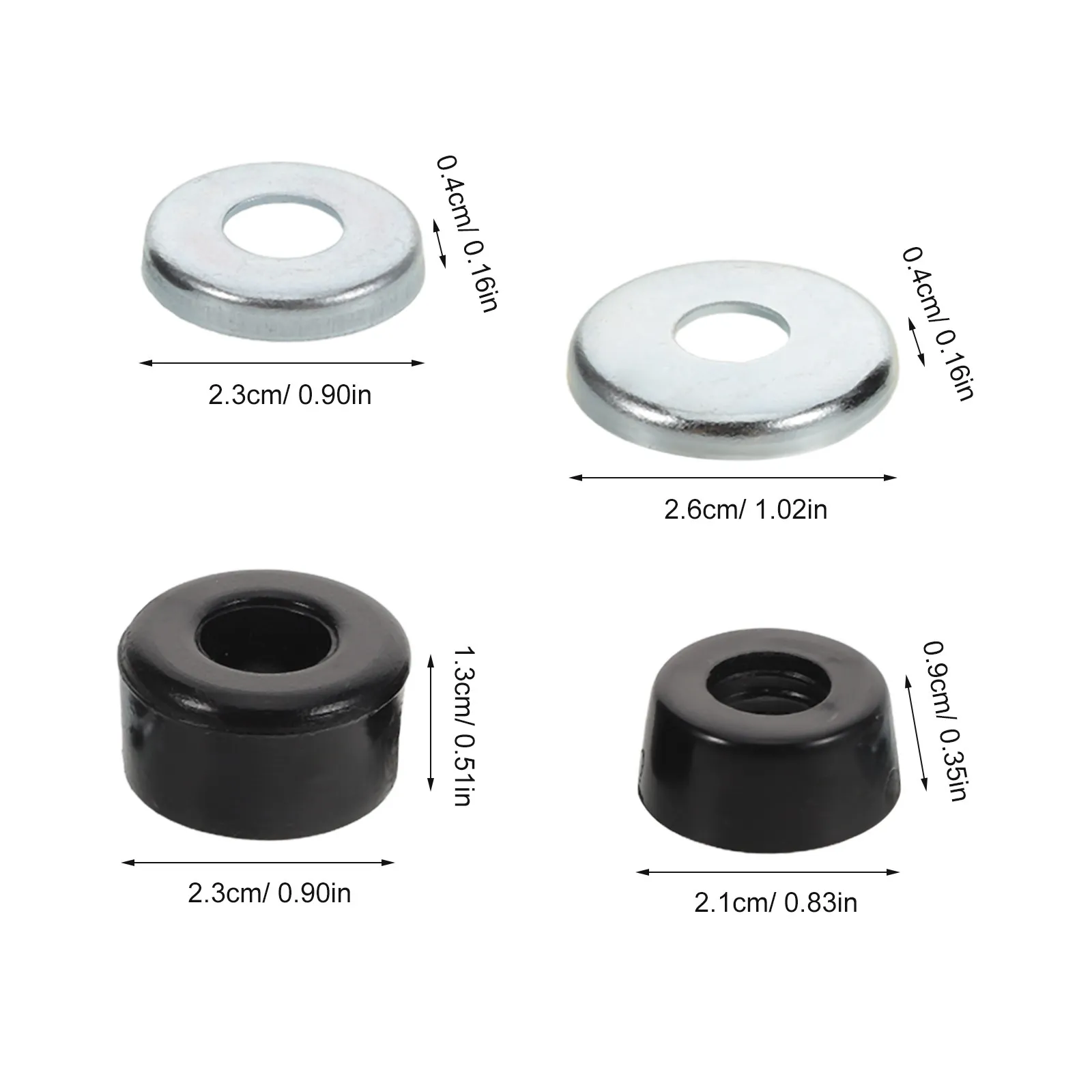 1Set Roller Skate Shockproof Accessories Shock Absorber Skateboard Truck Shockproof Bushings Replacement Kit Double-Row Shock view 4