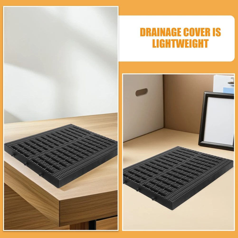 2 pezzi di copertura per griglia per trincea in plastica, cortile esterno, garage, vialetto, sistema di scarico, aree ad alto traffico, flusso d'acqua liscio