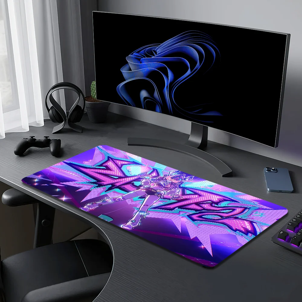 Game G-Genshin impact Varesa Mouse Pad Large Desk Mat Keyboard Ergonomic Office Rubber Game PC Non-slip Anti-fray Home Custom Be