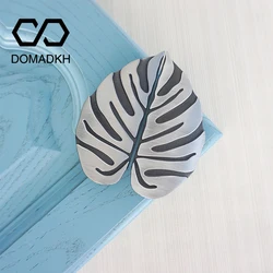 Zinc Alloy Monstera Leaf Cabinet Door Handles Unique Drawer Pulls Home Decor Dresser Knobs Furniture Buttons Kitchen Hardware