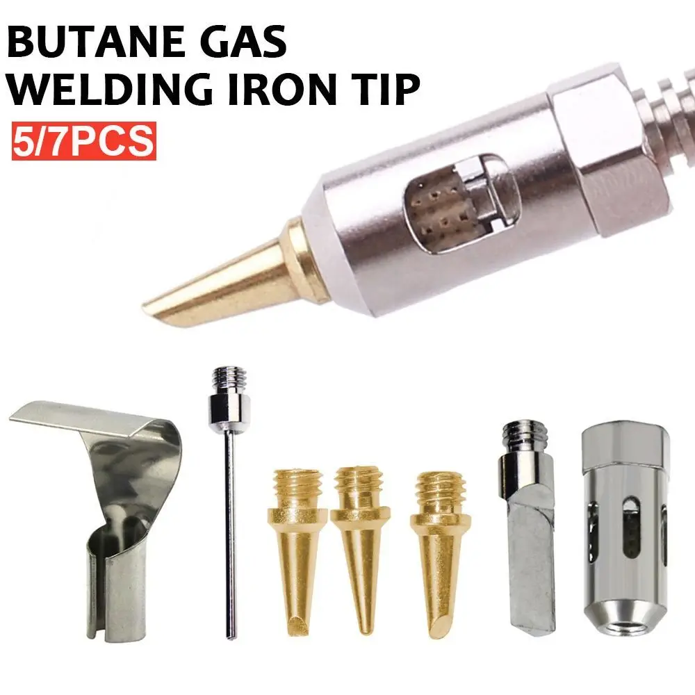 

Ignition Quick Heat Copper+Iron Butane Gas Soldering Iron Kit Gas Soldering Iron Head Welding Torch Pen Tool Gas Welding Kit