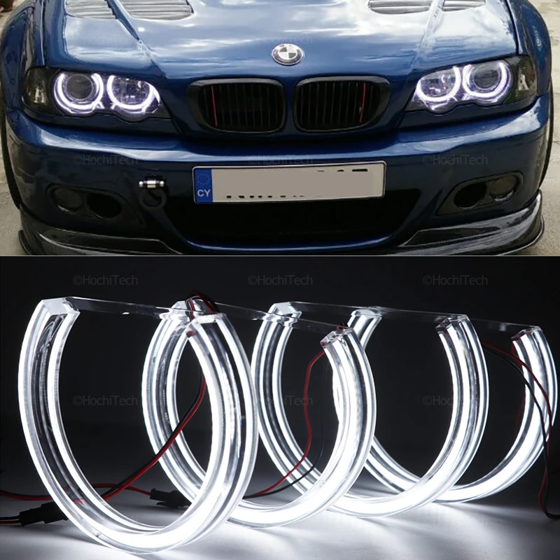 

LED Angel Eyes Kit Crystal White Halo Ring for BMW 3 5 7 Series E36 E46 E39 E38 318tds 730iL 735i 328i 740i 725tds 730d