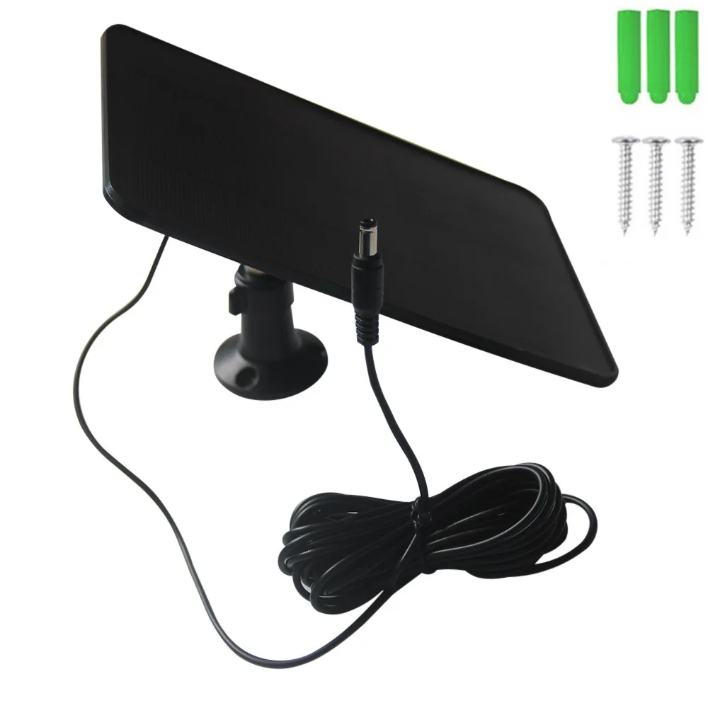 6W 5V Solar Charging Panel Outdoor Security Camera Doorbell Power Source Efficient Energy Adapter USB DC Interface
