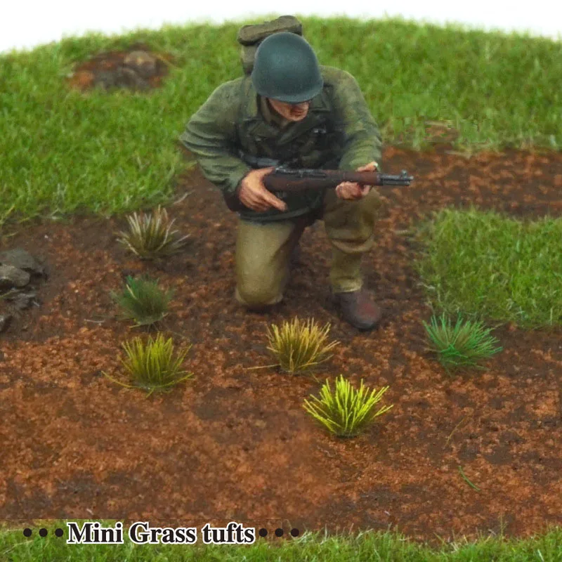 104Pcs Diorama 철도/건물/정원 마이크로 풍경 모델 제작을위한 소형 정적 꽃/잔디 숱 식물 모델 키트