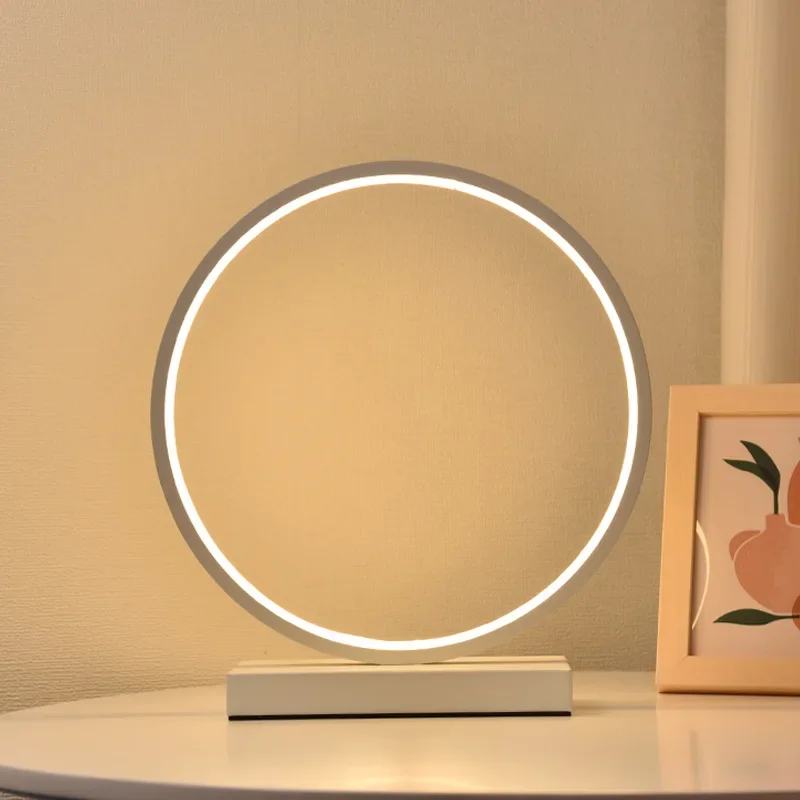 Lampe LED Circulaire à Intensité Réglable, Luminaire Décoratif d'Nik, Idéal pour un Bureau, une Chambre à Coucher, un Salon ou un Camping