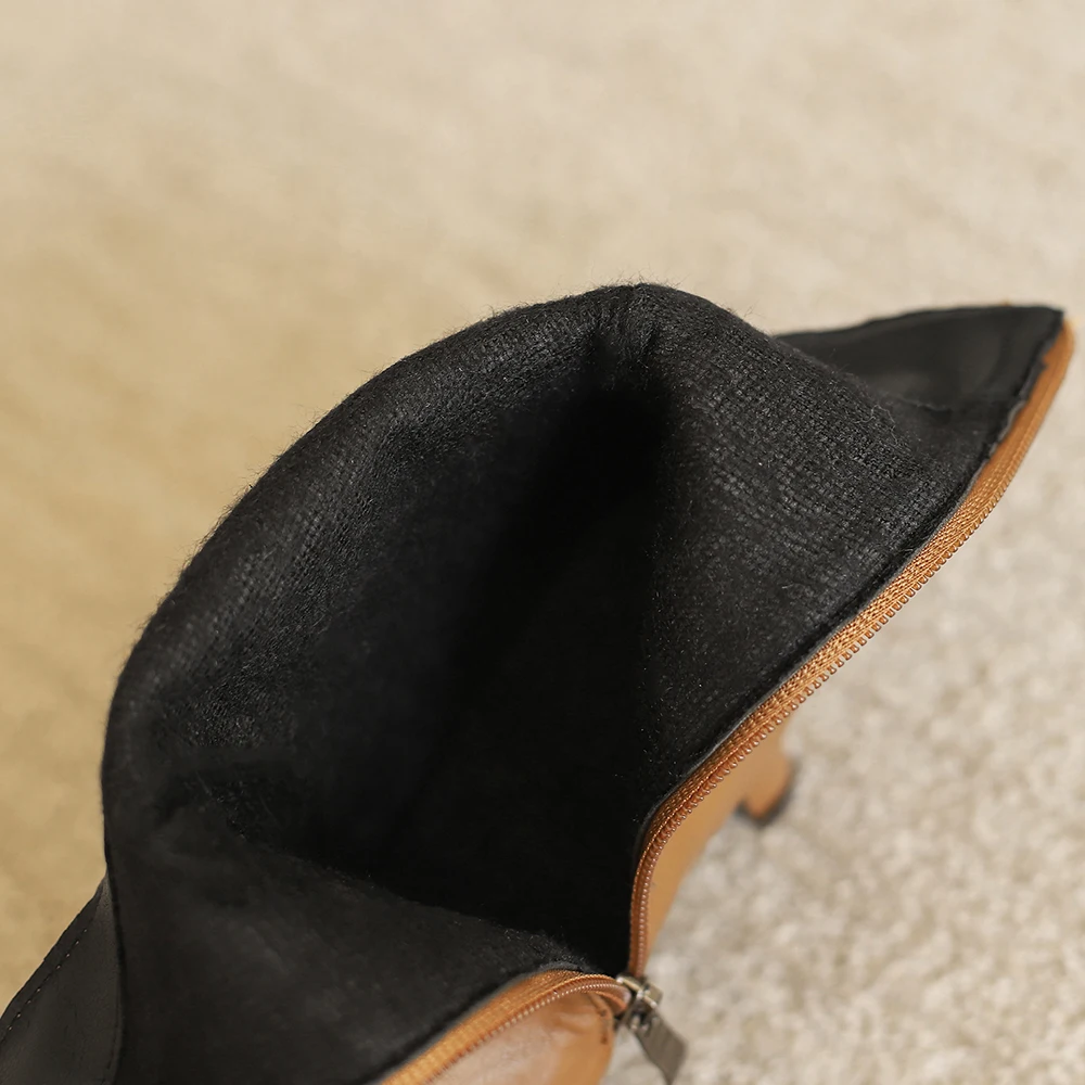 Mode Puntschoen Vrouwen Enkellaarsjes Dames Slanke Korte Schoenen Lage Hakken Feestjurk Pompen Winter Herfst Nieuwe 2024 Zapatos Mujer