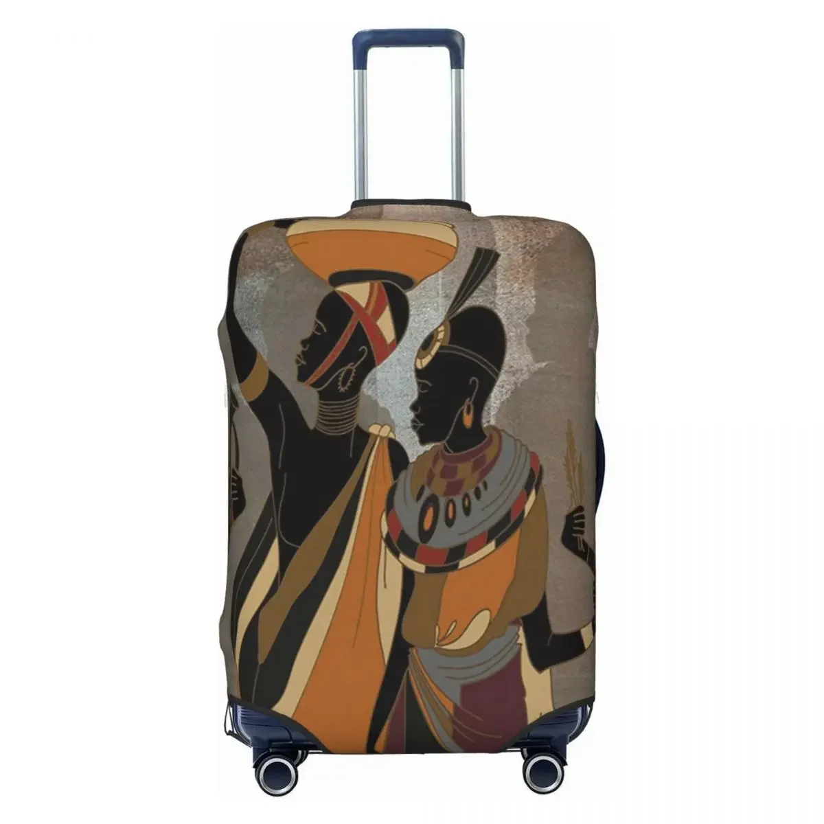 Retro African Women Suitcase Cover Ethnic Style Travel Protector Flight Practical Luggage Case