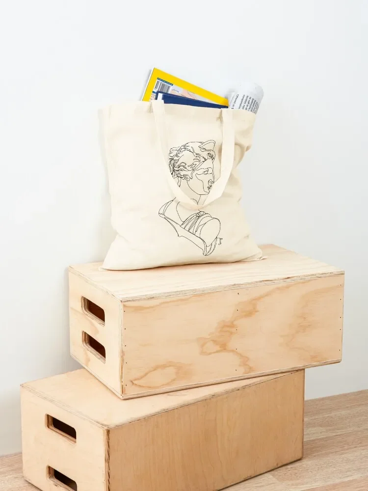 Artemis 5, Greek Statue - One Line Drawing Tote Bag Woman shopper bag Fabric bag Women's handbag tote