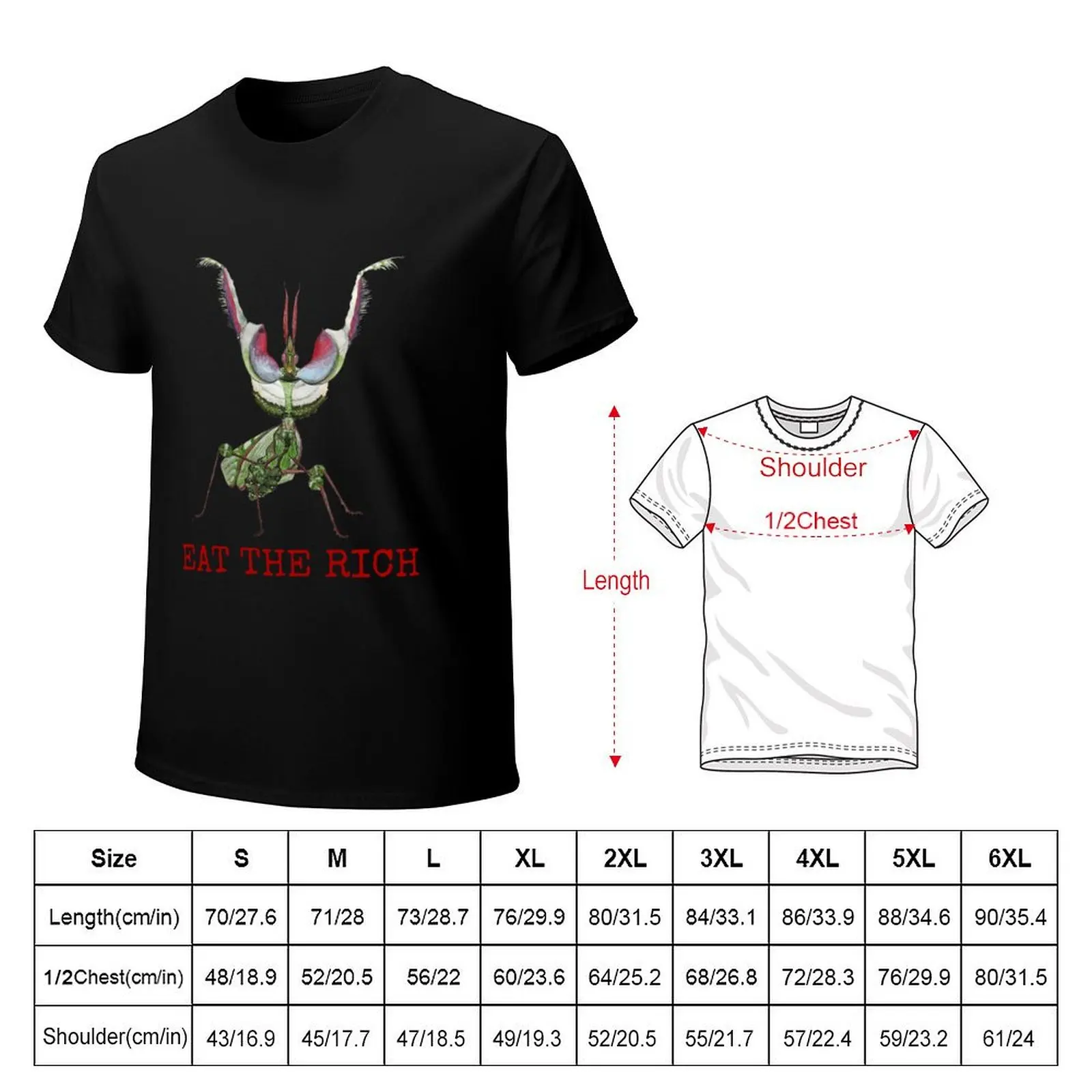 EAT THE RICH Devil’s Flower Mantis, Idolomantis diabolica T-Shirt cheap stuff Short sleeve tee T-shirt men