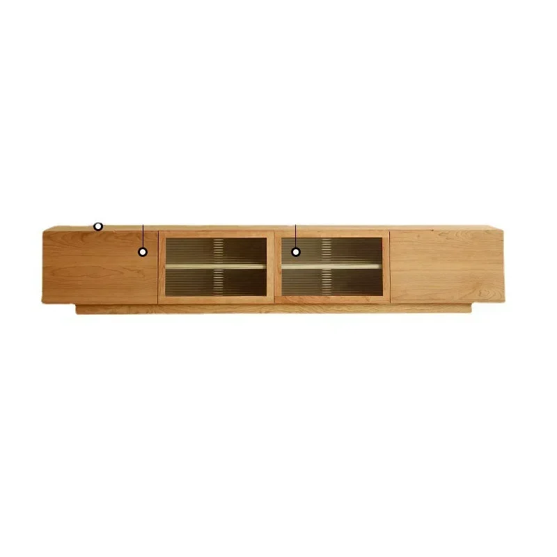 

Nordic solid wood cherry wood TV cabinet coffee table storage log black walnut furniture modern simple living room storage