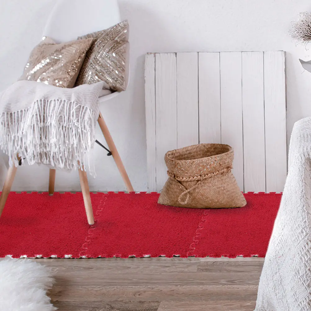 

6Pcs Soft Floor Mat Eva Foam Puzzle Tiles for Home Office Play Area Breathable Comfortable Sitting Pad Household Flooring