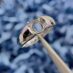 MeiBaPJ Inlay Hollow circular 5*5/6*6/8*8mm Mosang diamond couple S925 Sterling Silver DIY Empty Ring Holder Fine Fashion