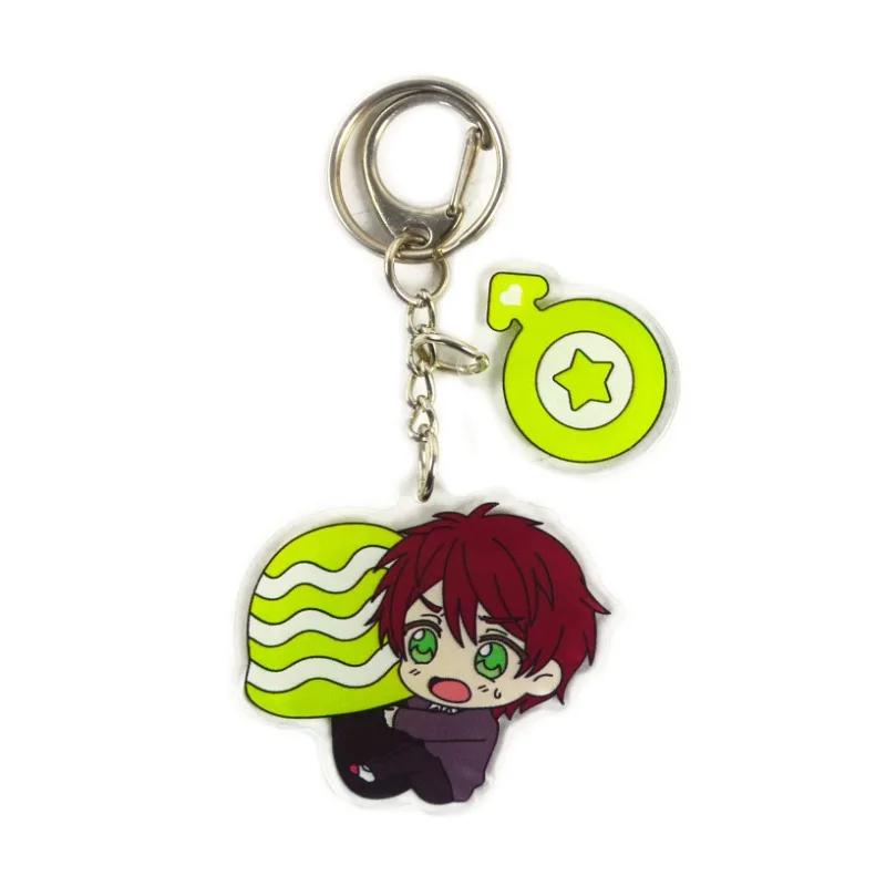 Yarichin Mushroom Series Anime Keychain Yuri Ayato Toono Takashi Acrylic Key Chain Bag Pendent Kawaii Ornament Collection Gift